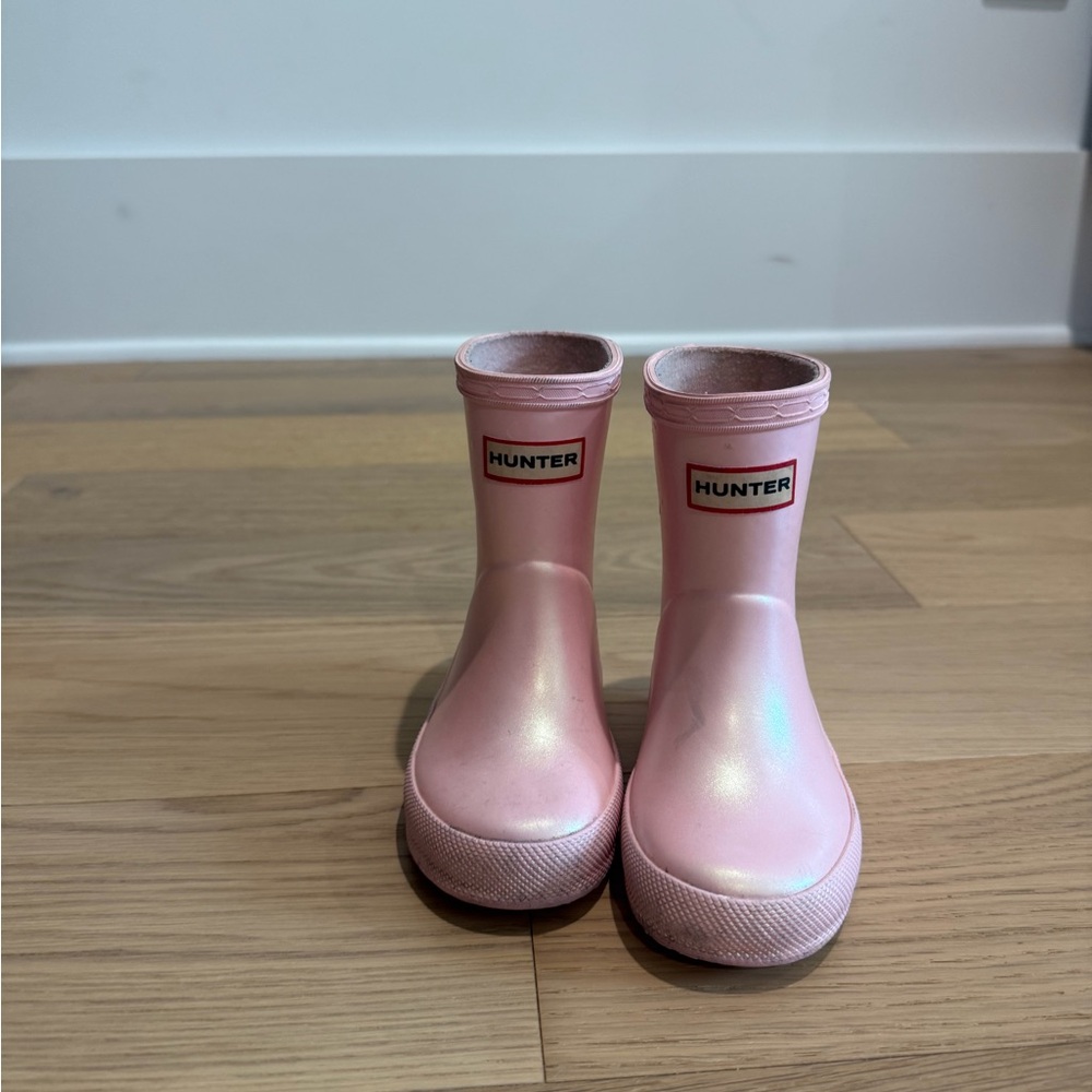 Hunter Kids Pink Rain Boots